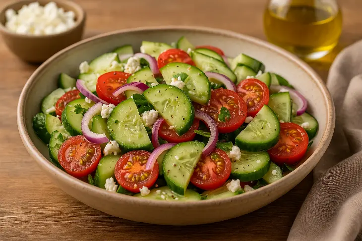 Salad Timun Segar ala Diet Mediterania